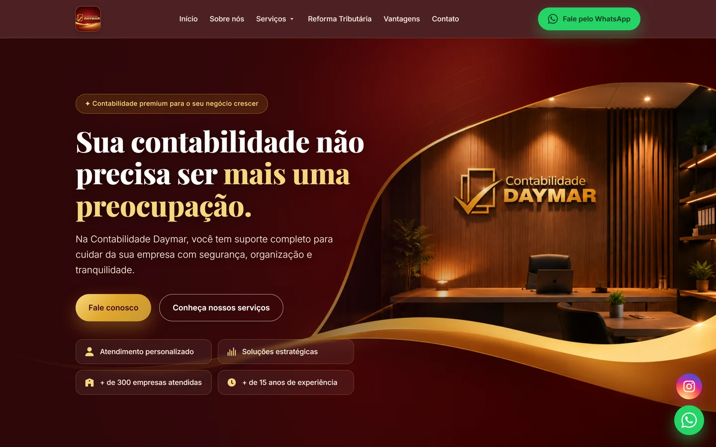 Prévia do site Contabilidade Daymar