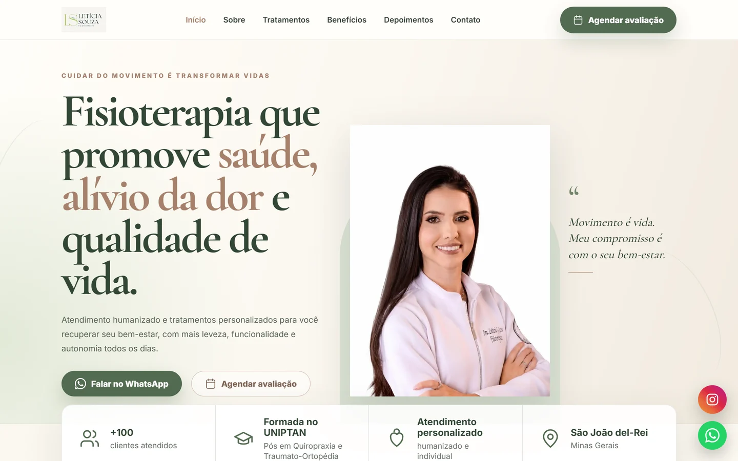 Prévia do site Letícia Souza