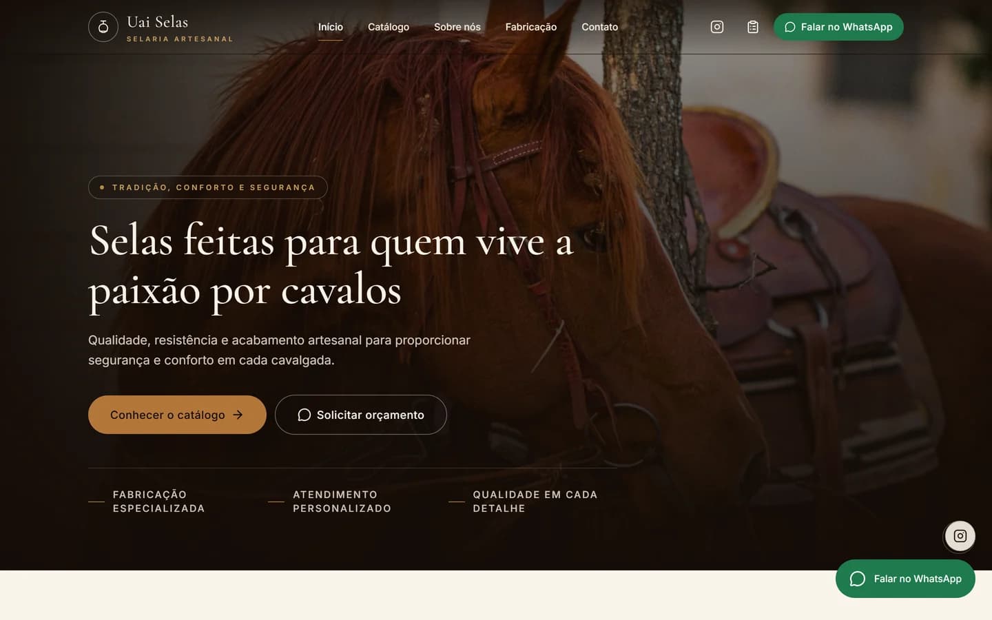 Prévia do site Uai Selas
