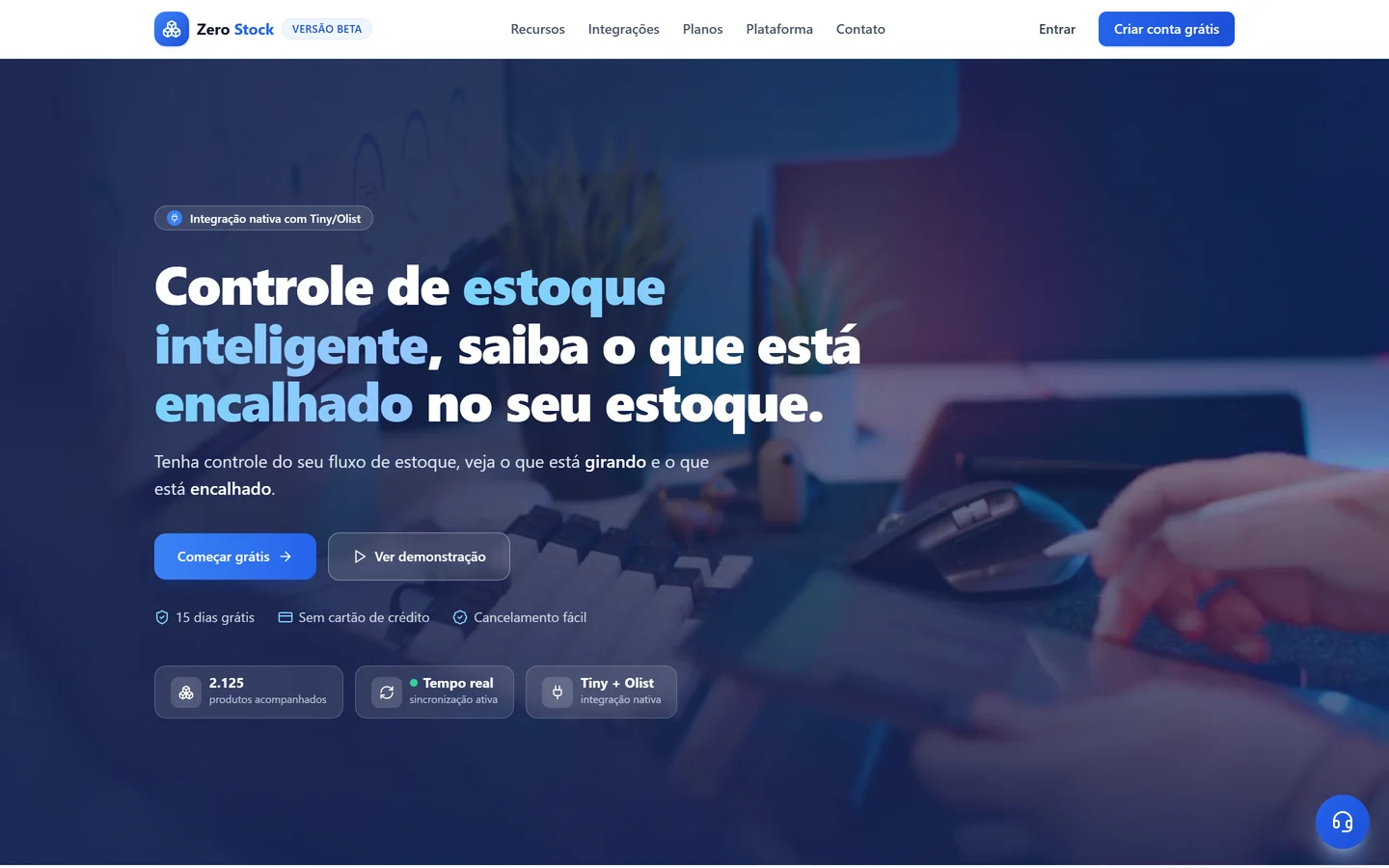 Prévia do projeto Zero Stock
